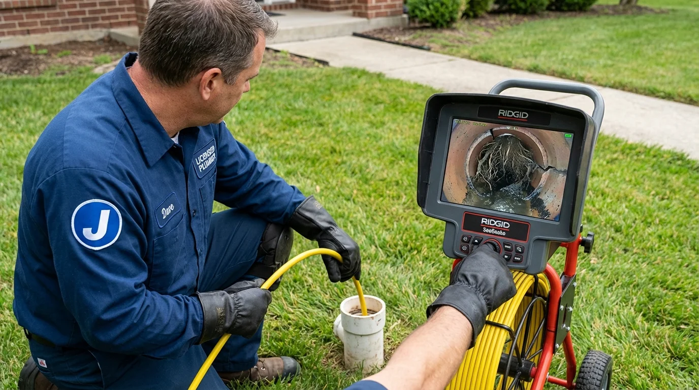 Sewer camera inspection being performed by Johns Plumbing LLC in Wolf Point